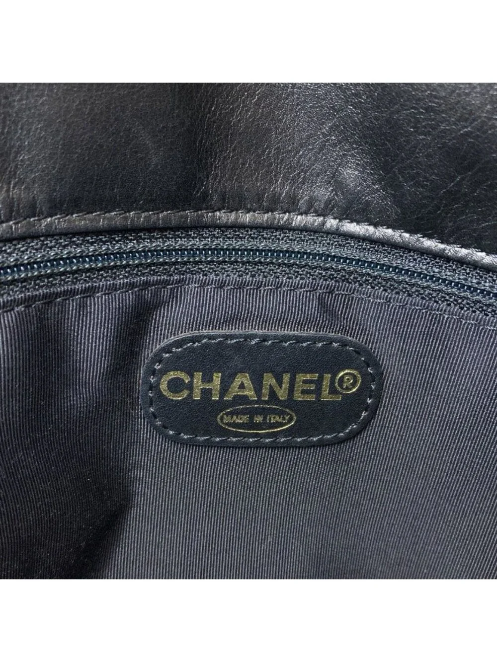 Chanel CC Logo Tote Bag Calfskin